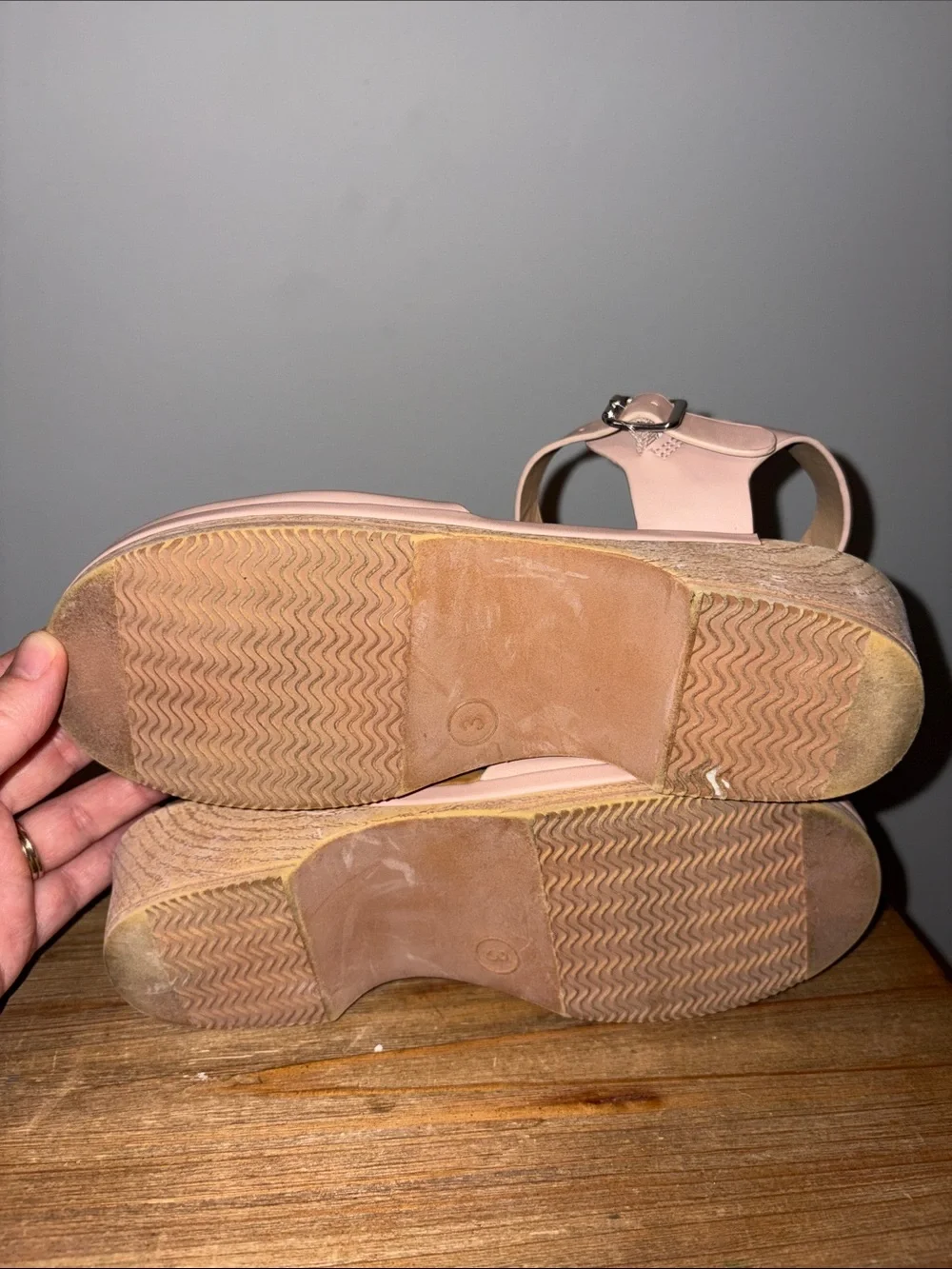 Cat & Jack Pink Ankle-Strap Kids Clog Shoes 3 Girls